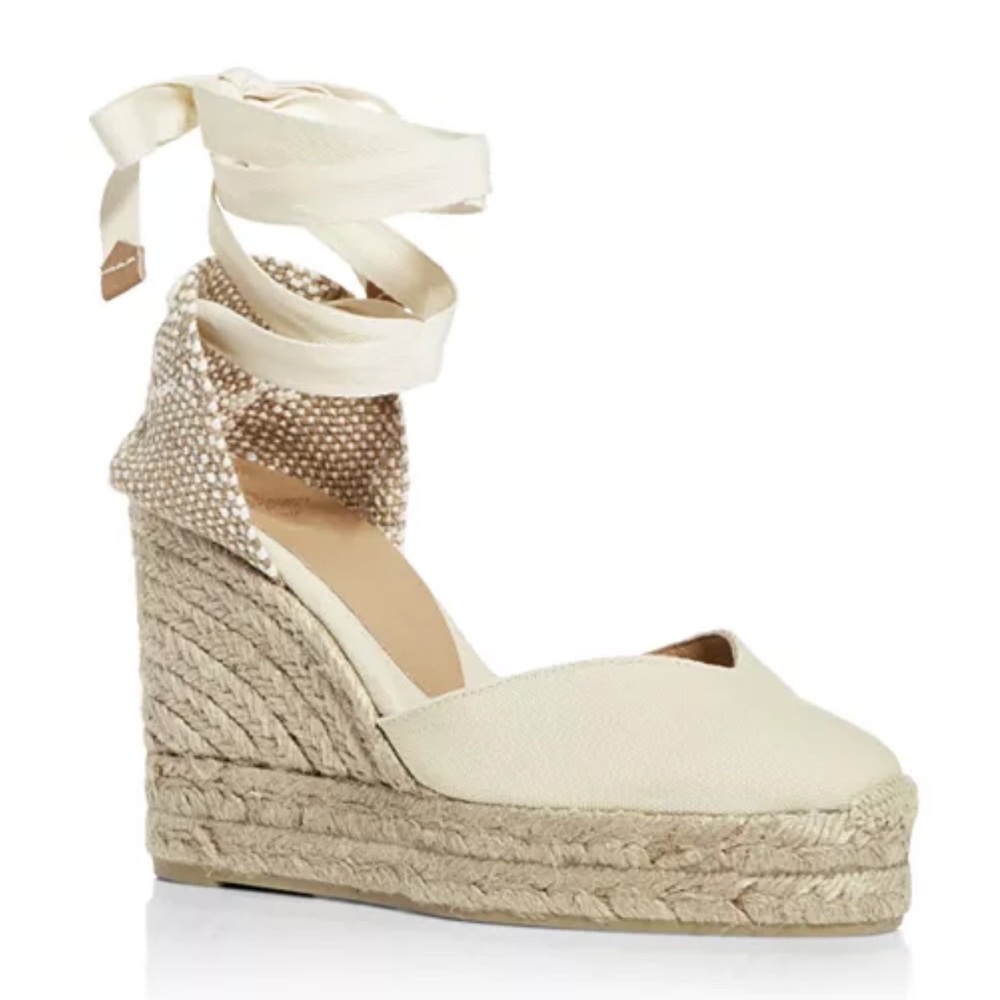 Castañer Chiara Wedge Ankle Tie Espadrille Sandals